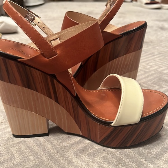 Jimmy Choi wooden wedge size 39